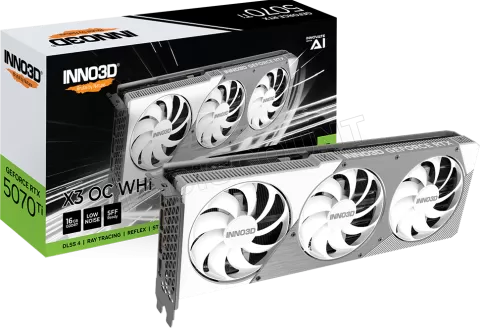 Photo de Carte Graphique Inno3D GeForce RTX 5070 Ti X3 OC White