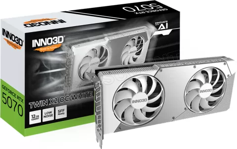 Photo de Carte Graphique Inno3D GeForce RTX 5070 Twin X2 OC White
