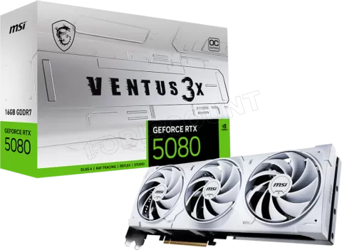 Photo de Carte Graphique MSI GeForce RTX 5080 Ventus 3X OC White