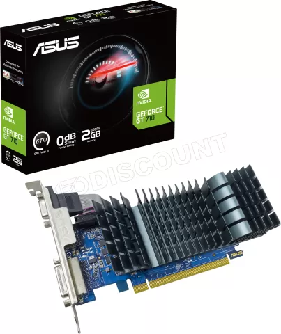 Photo de Carte Graphique NVidia Asus GeForce GT710 Evo Low Profile 2Go (Low Profile Passive)