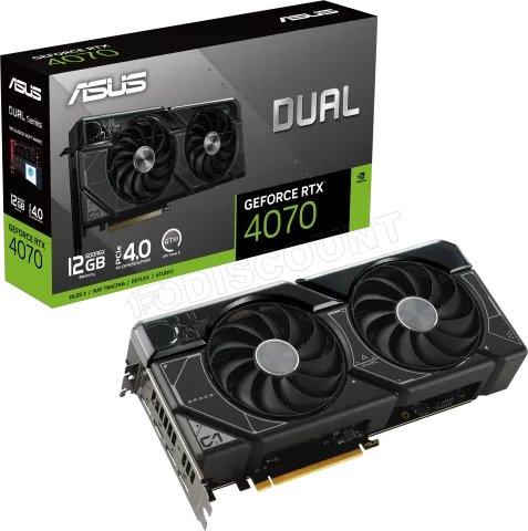 Photo de Carte Graphique Nvidia Asus GeForce RTX 4070 Dual 12Go