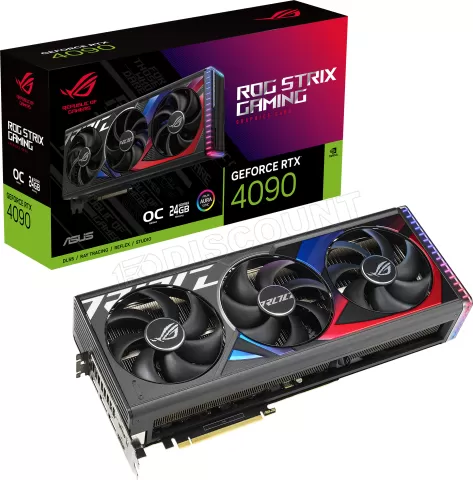 Photo de Carte Graphique Nvidia Asus GeForce RTX 4090 Rog Strix OC 24Go