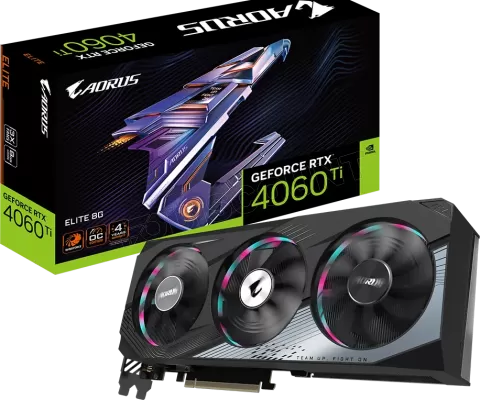 Photo de Carte Graphique Nvidia Gigabyte GeForce RTX 4060 Ti Aorus Elite 8Go