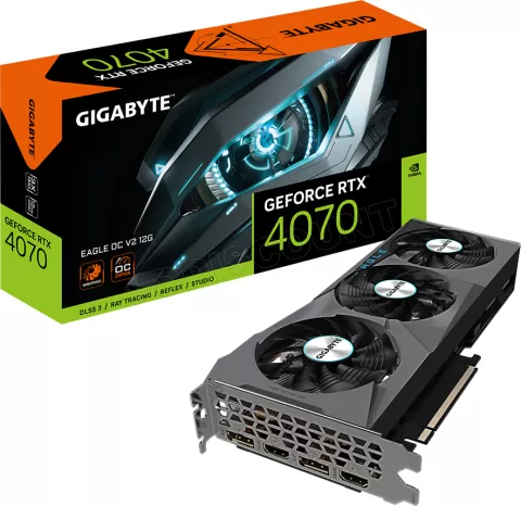 Photo de Carte Graphique Nvidia Gigabyte GeForce RTX 4070 Eagle OC V2 12Go