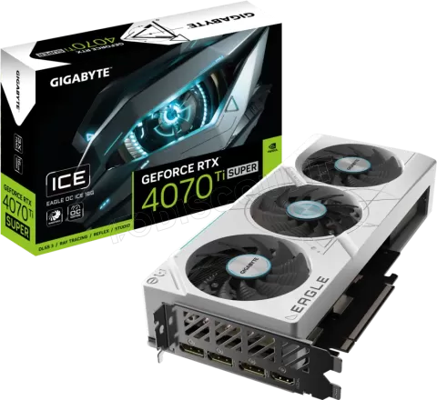 Photo de Carte Graphique Nvidia Gigabyte GeForce RTX 4070 Ti Super Eagle Ice OC 16Go