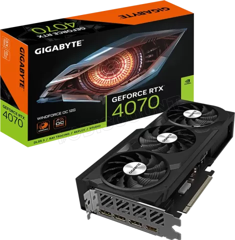 Photo de Carte Graphique Nvidia Gigabyte GeForce RTX 4070 Windforce OC 12Go