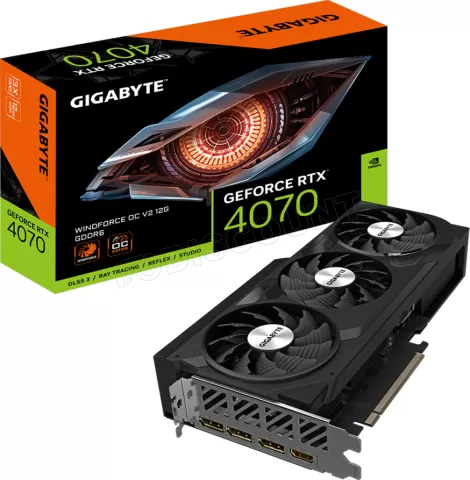 Photo de Carte Graphique Nvidia Gigabyte GeForce RTX 4070 Windforce OC V2 12Go