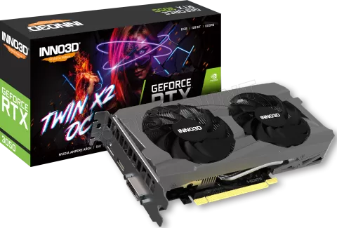 Photo de Carte Graphique Nvidia Inno3D GeForce RTX 3050 Twin X2 OC 8Go