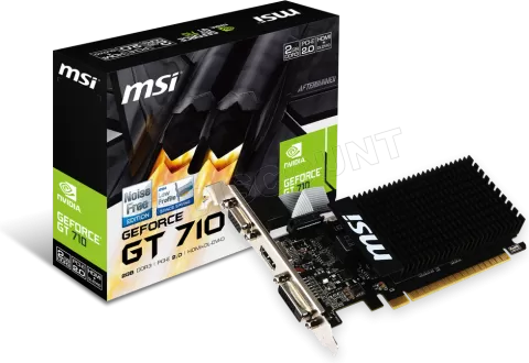 Photo de Carte Graphique Nvidia MSI GeForce GT710 2GD3H 2Go LP (Low Profile Passive)