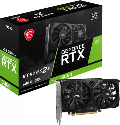 Photo de Carte Graphique Nvidia MSI GeForce RTX 3050 Ventus 2X E OC 6Go