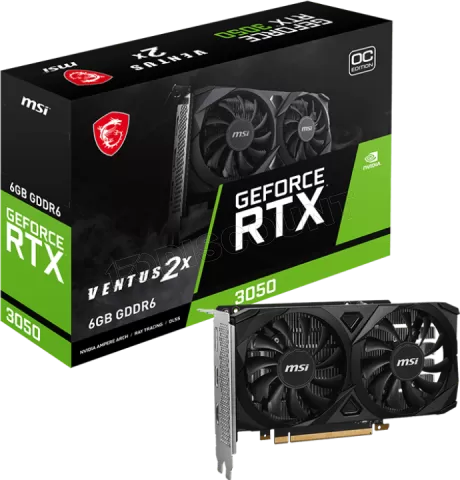 Photo de Carte Graphique Nvidia MSI GeForce RTX 3050 Ventus 2X OC 6Go