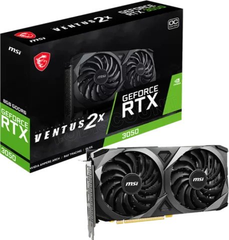 Photo de Carte Graphique Nvidia MSI GeForce RTX 3050 Ventus 2X XS OC 8Go