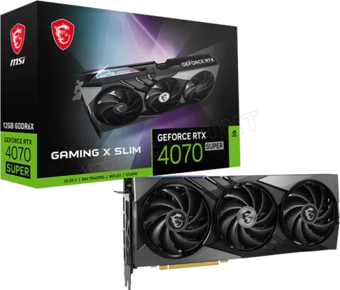 Photo de Carte Graphique Nvidia MSI GeForce RTX 4070 Super Gaming X Slim 12Go