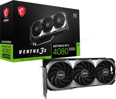 Photo de Carte Graphique Nvidia MSI GeForce RTX 4080 Super Ventus 3X OC 16Go