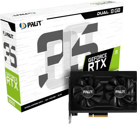 Photo de Carte Graphique Nvidia Palit GeForce RTX 3050 Dual 8Go