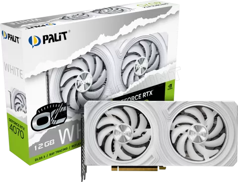 Photo de Carte Graphique Nvidia Palit GeForce RTX 4070 White OC 12Go