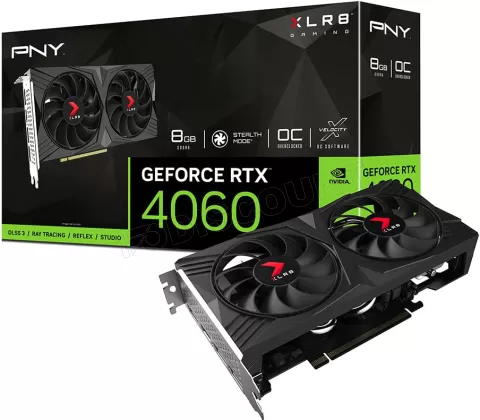 Photo de Carte Graphique Nvidia PNY GeForce RTX 4060 XLR8 Gaming Verto Epic-X Dual Fan OC 8Go