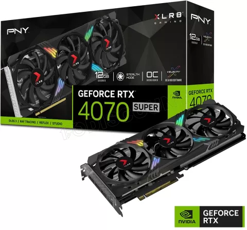 Photo de Carte Graphique Nvidia PNY GeForce RTX 4070 Super XLR8 Gaming Verto Epic-X OC 12Go