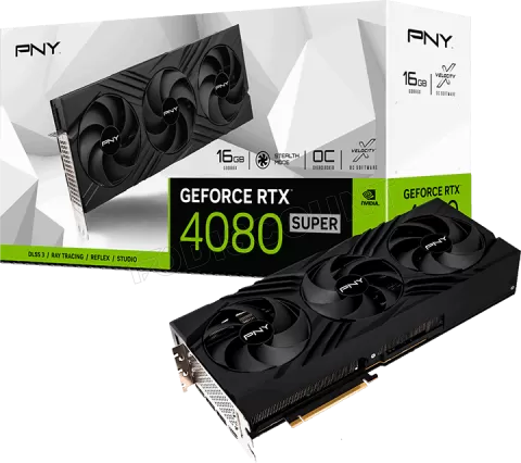 Photo de Carte Graphique Nvidia PNY GeForce RTX 4080 Super Verto Triple Fan OC 16Go