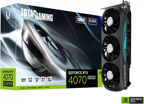 Photo de Carte Graphique Nvidia Zotac GeForce RTX 4070 Super Trinity Black 12Go