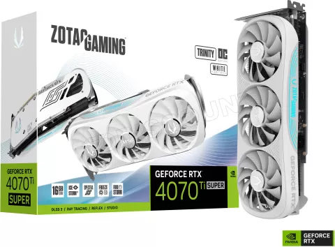 Photo de Carte Graphique Nvidia Zotac GeForce RTX 4070 Ti Super Trinity OC White 16Go