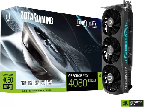 Photo de Carte Graphique Nvidia Zotac GeForce RTX 4080 Super Trinity Black 16Go