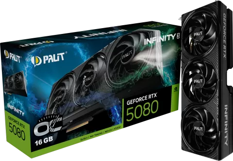 Photo de Carte Graphique Palit GeForce RTX 5080 Infinity 3 OC