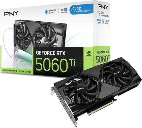 Photo de Carte Graphique PNY GeForce RTX 5060 Ti Dual Fan OC 16Go