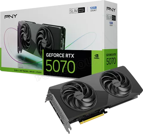 Photo de Carte Graphique PNY GeForce RTX 5070 Slim Dual Fan OC