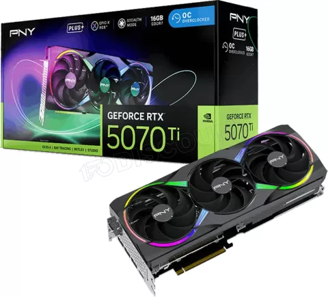 Photo de Carte Graphique PNY GeForce RTX 5070 Ti Epic-X Triple Fan OC Plus