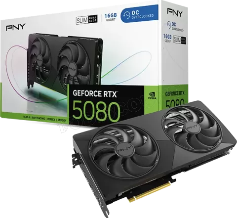 Photo de Carte Graphique PNY GeForce RTX 5080 Dual Fan Slim OC
