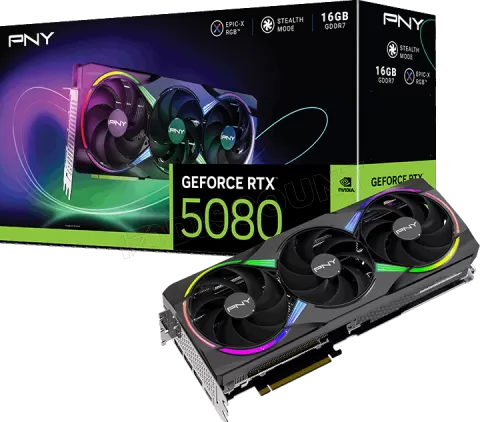 Photo de Carte Graphique PNY GeForce RTX 5080 Epic-X Triple Fan