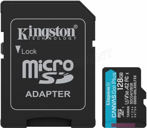 Photo de Carte mémoire Micro SD Kingston Canvas Go! Plus - 128Go