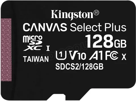 Photo de Carte mémoire Micro SD Kingston Canvas Select Plus - 128Go