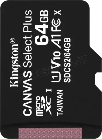 Photo de Carte mémoire Micro SD Kingston Canvas Select Plus - 64Go