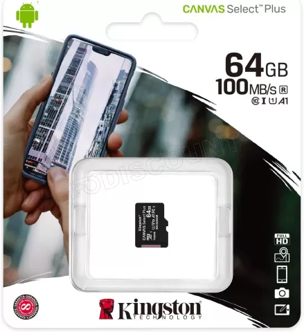 Photo de Carte mémoire Micro SD Kingston Canvas Select Plus - 64Go