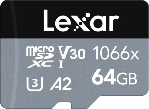 Photo de Carte mémoire Micro SD Lexar 1066x - 64Go avec adaptateur