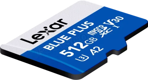 Photo de Carte mémoire Micro SD Lexar Blue PLus - 512Go