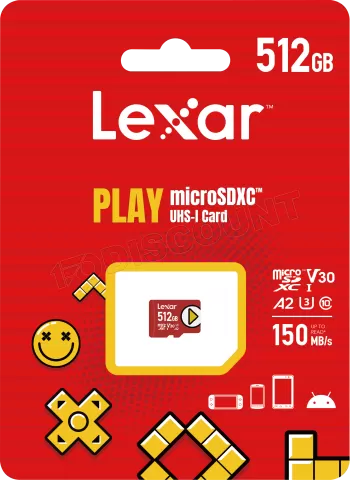 Photo de Carte mémoire Micro SD Lexar Play - 512Go