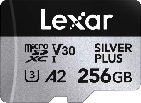Photo de Carte mémoire Micro SD Lexar Silver Plus - 256Go