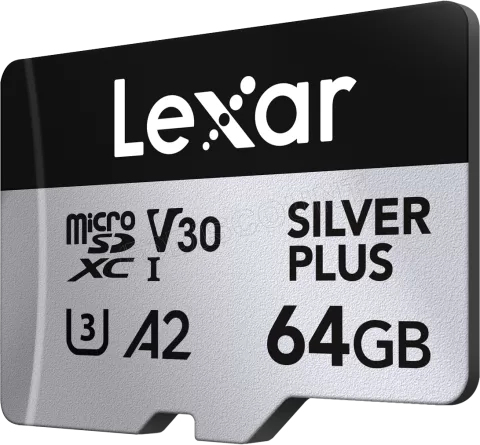 Photo de Carte mémoire Micro SD Lexar Silver Plus - 64Go