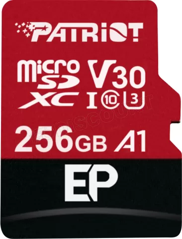 Photo de Carte mémoire Micro SD Patriot EP - 256Go avec adaptateur