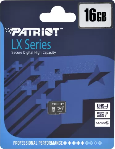 Photo de Carte mémoire Micro SD Patriot LX - 16Go