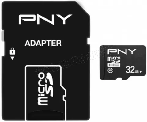 Photo de Carte mémoire Micro SD PNY Performance Plus - 32Go