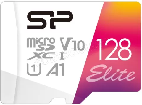 Photo de Carte mémoire Micro SD Silicon Power Elite - 128Go avec adaptateur