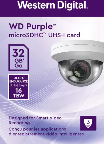 Photo de Carte mémoire Micro SD Western Digital Purple SC QD101 - 32Go