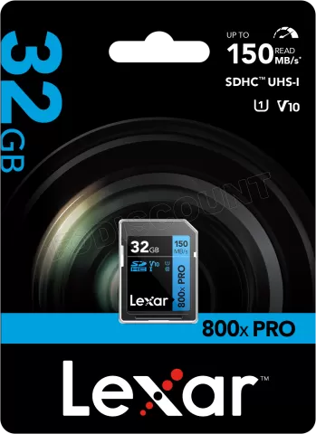 Photo de Carte mémoire SD Lexar 800x Pro - 32Go