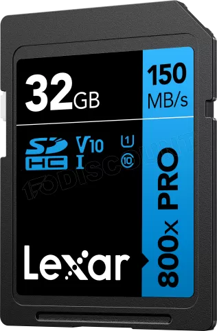 Photo de Carte mémoire SD Lexar 800x Pro - 32Go