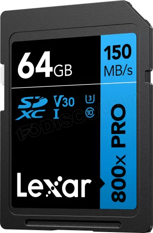 Photo de Carte mémoire SD Lexar 800x Pro - 64Go