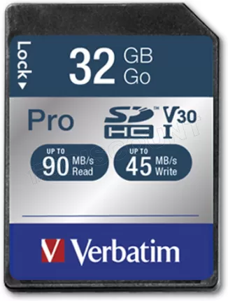 Photo de Carte mémoire SD Verbatim Pro U3 - 32Go